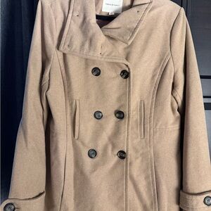 Thread & Supply Brown Double-Breasted Pea Coat